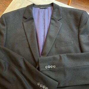 Jack Victor Exclusive Collection 48XL 100% Cashmere Black Sport Coat Blazer‎